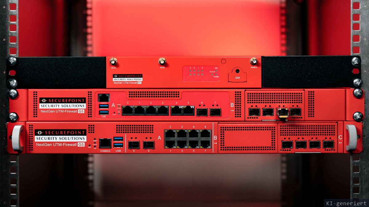 Firewall-Appliance im 19-Zoll-Serverschrank